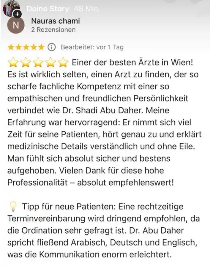 Dr. Shadi Abu Daher - Patient Bewertung